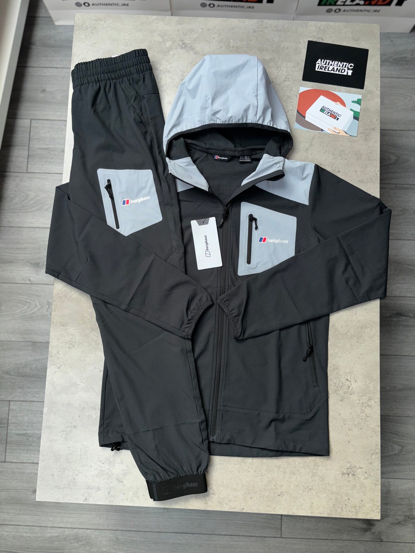 BERGHAUS FRONTIER TRACKSUIT - BLACK/PLATINUM GREY