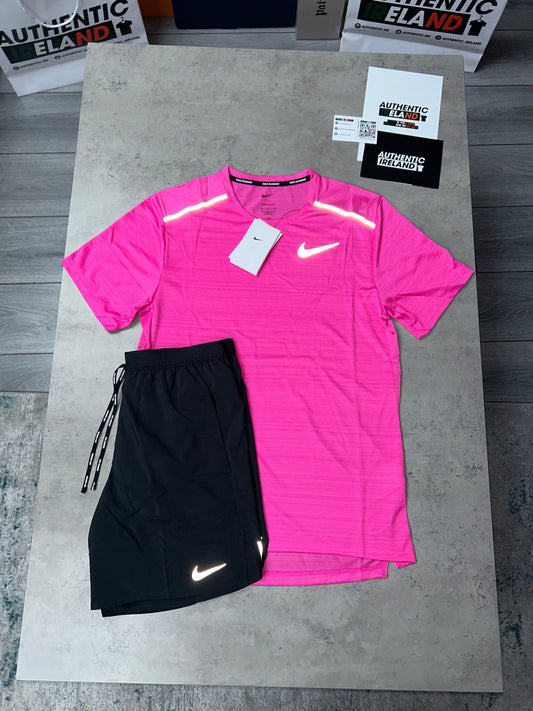 NIKE MILER 1.0 SET - HOT PINK/BLACK