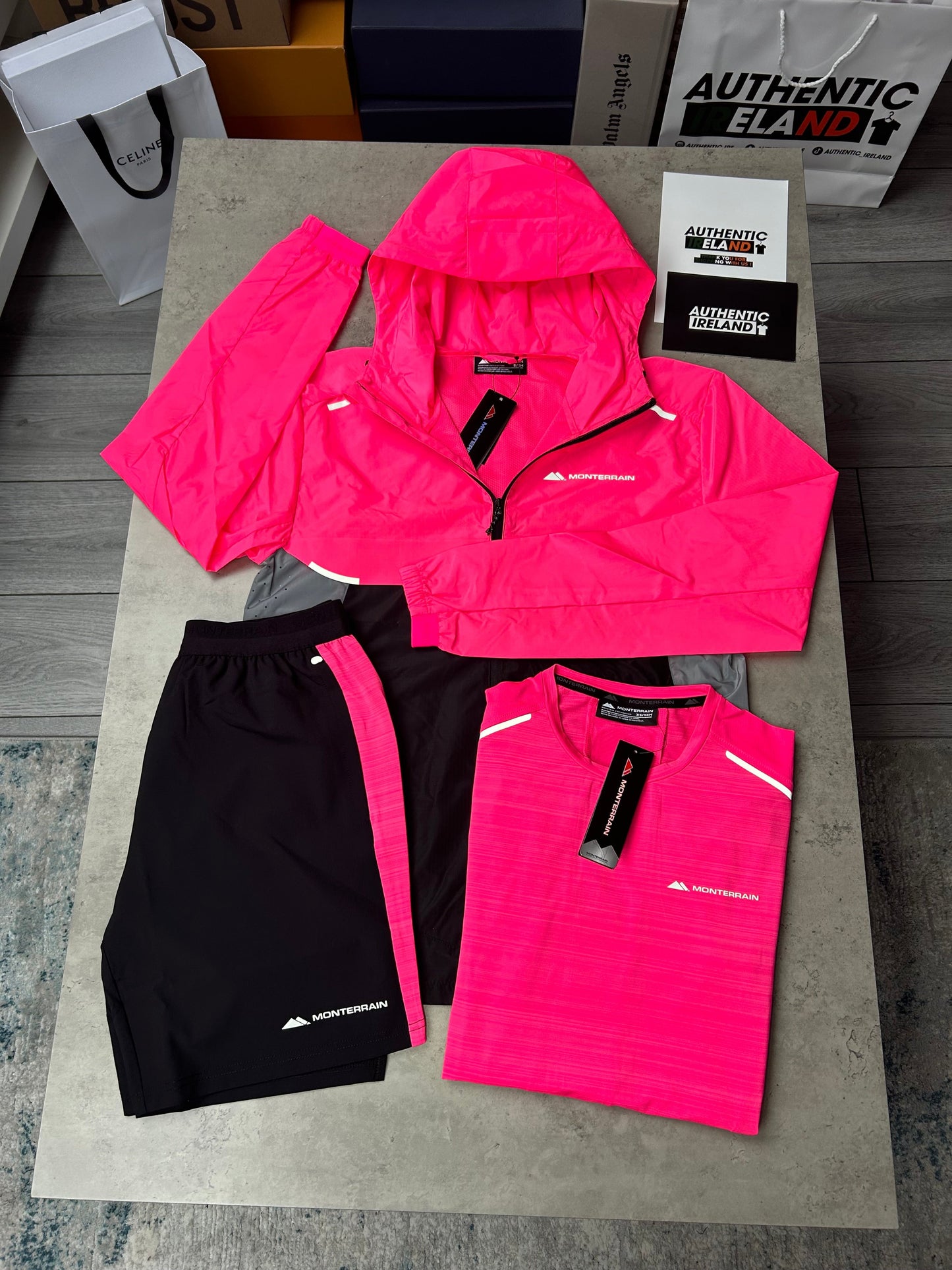 MONTERRAIN WINDRUNNER 3-PIECE SET - PINK/BLACK