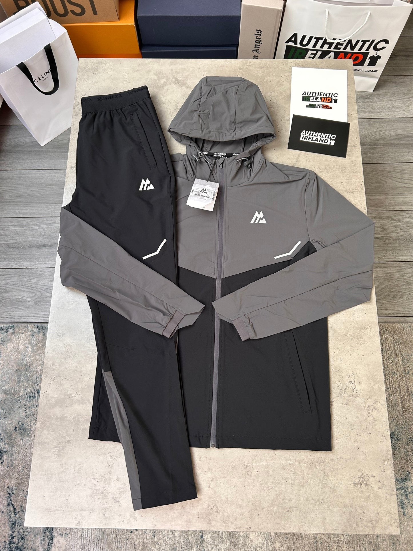 MONTIREX TWO-TONE TRACKSUIT - BLACK/GREY