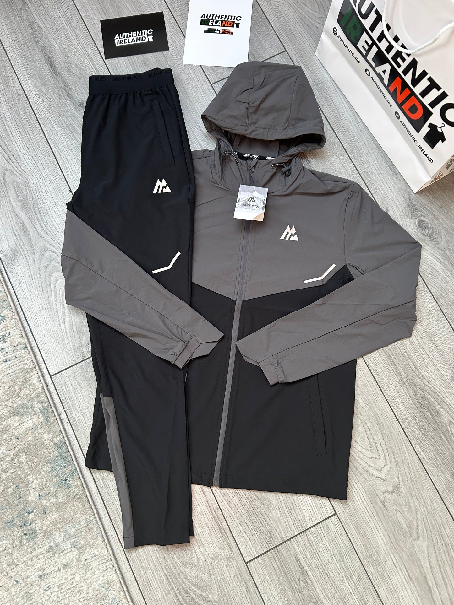 MONTIREX TWO-TONE TRACKSUIT - BLACK/GREY