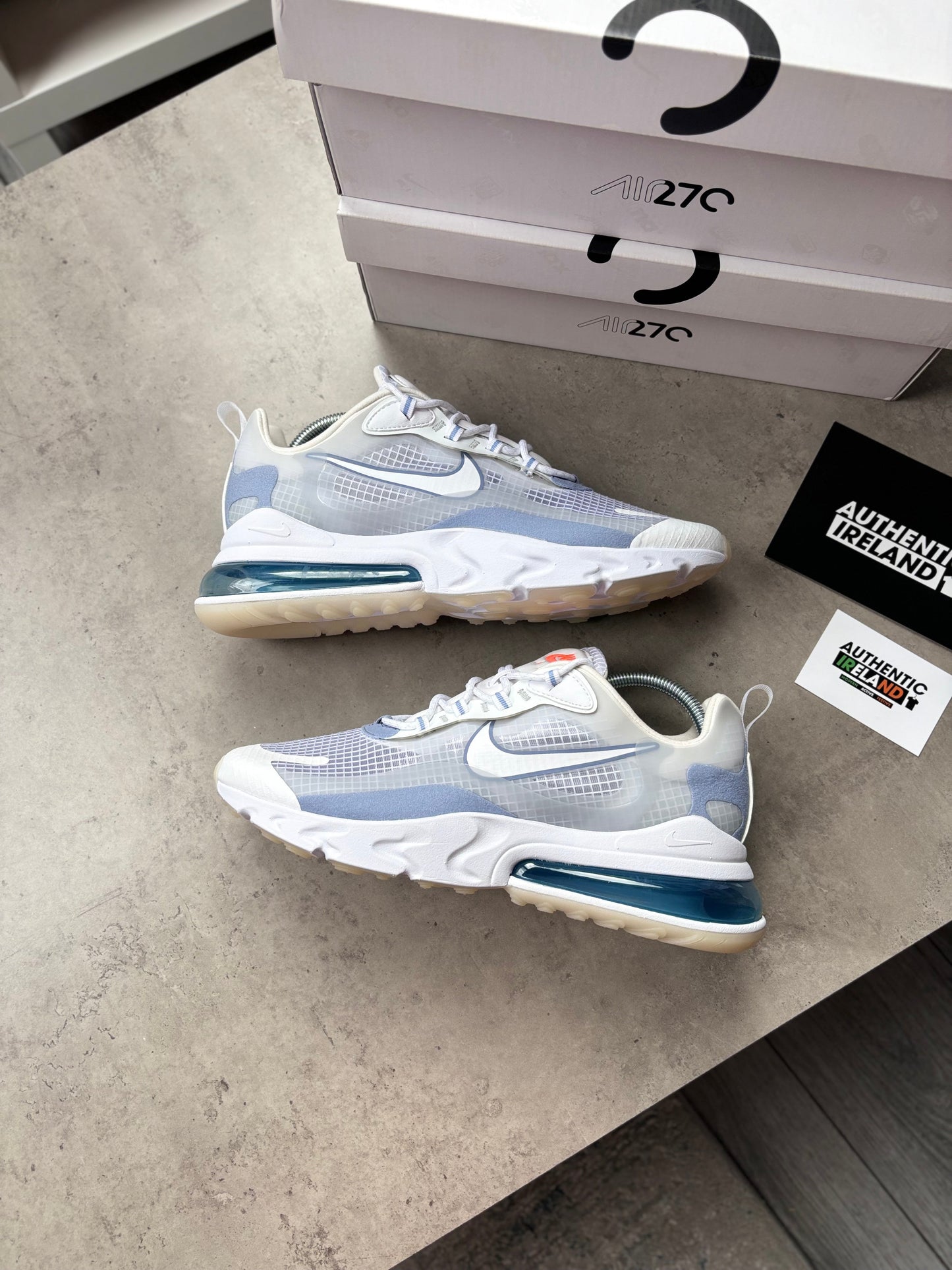 NIKE AIR MAX 270 REACT RUNNER - ICE BLUE