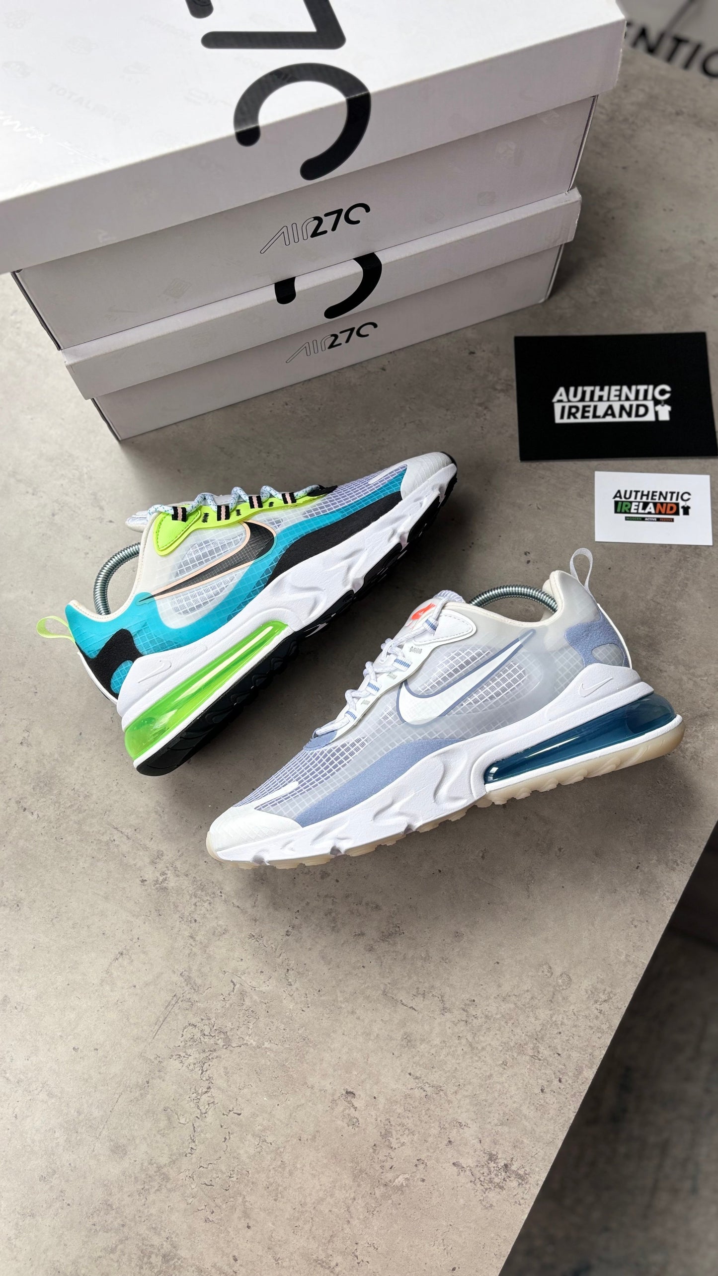 NIKE AIR MAX 270 REACT RUNNER - ICE BLUE