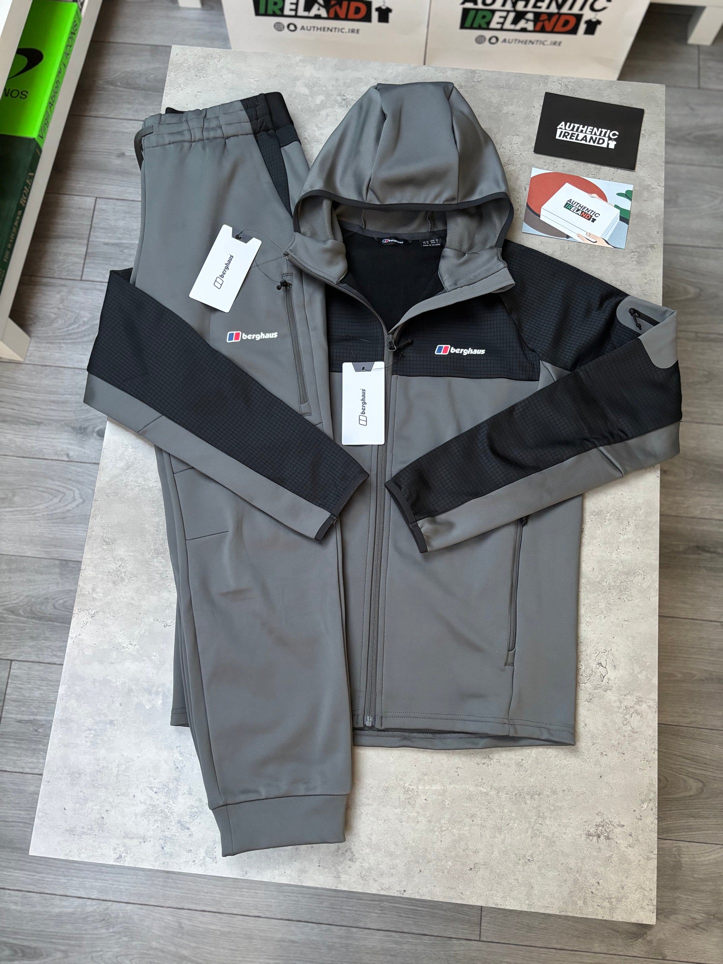 BERGHAUS TECH HYBRID TRACKSUIT - SLATE/BLACK