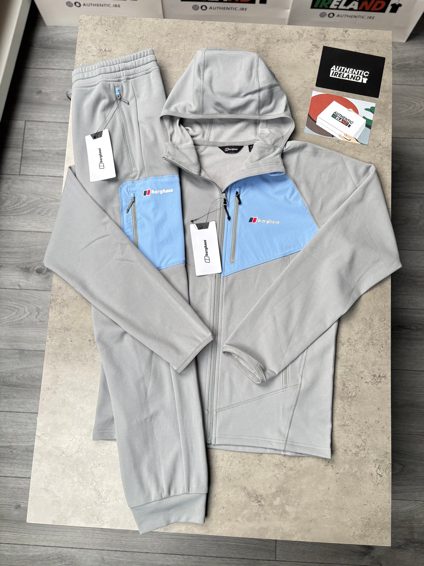 BERGHAUS FLEECE TRACKSUIT - BABY BLUE/GREY