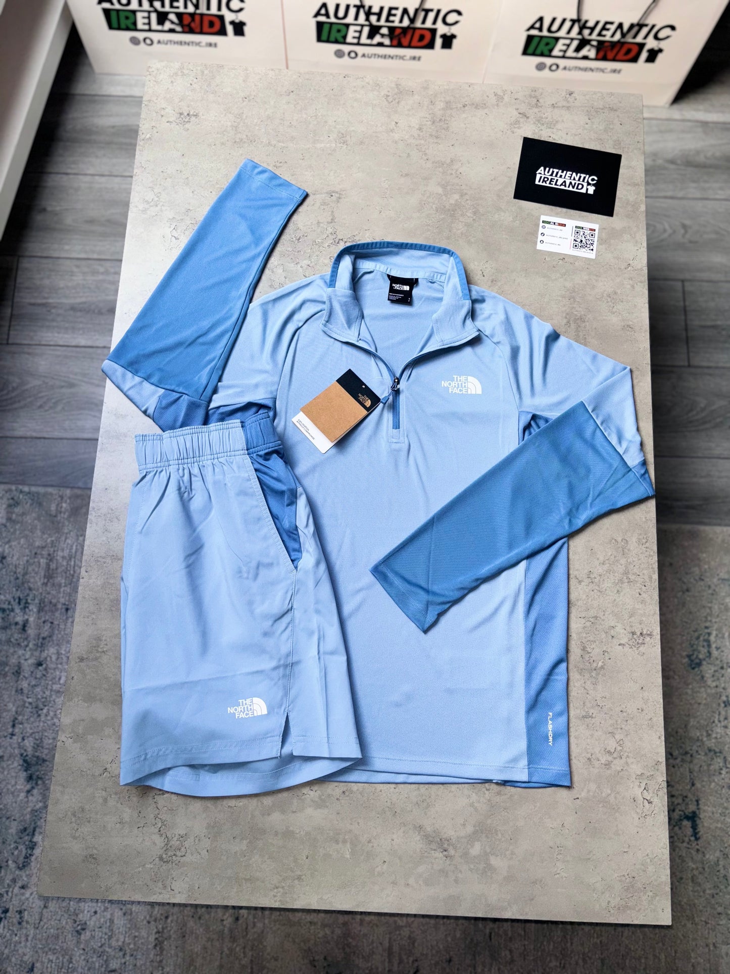 THE NORTH FACE 3-PIECE 1/4 ZIP SET - FROST BLUE