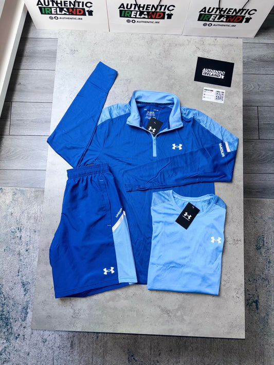 UNDER ARMOUR TECH 3-PIECE SET - BLUE/BABY BLUE