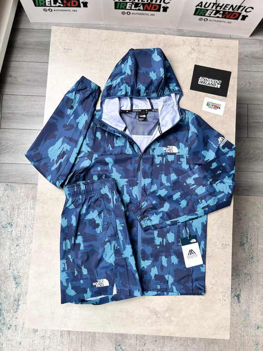 THE NORTH FACE CAMO PRINT WINDRUNNER SET - NAVY/BLUE