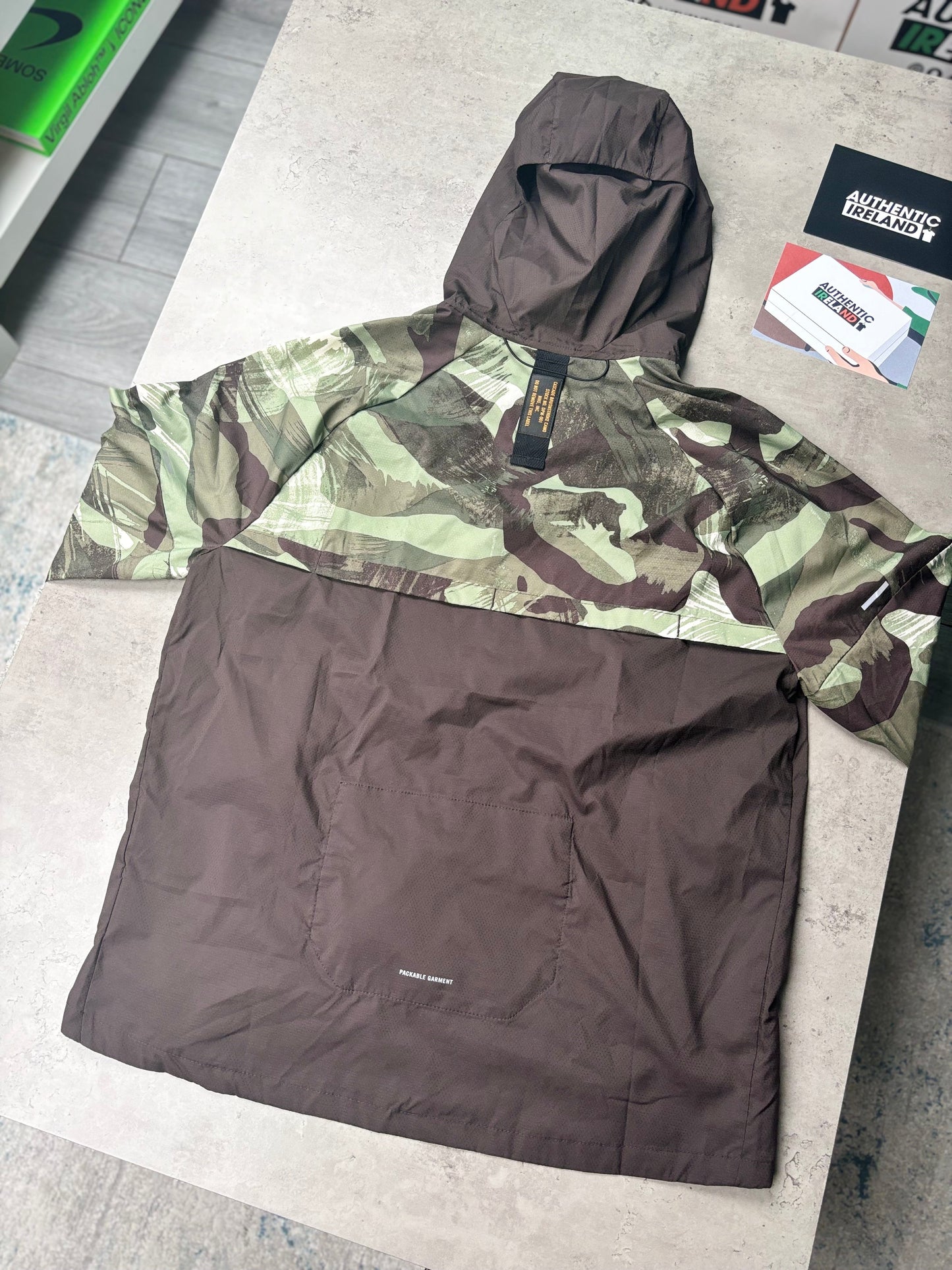 NIKE CAMO WINDRUNNER JACKET - GREEN/BROWN