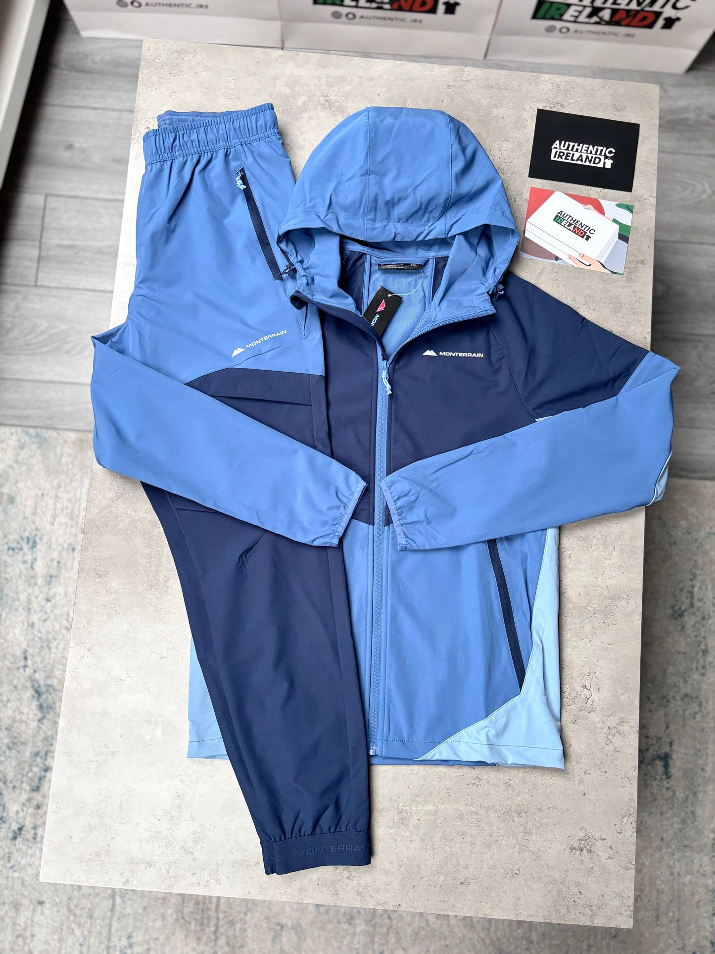 MONTERRAIN WOVEN ZIP TRACKSUIT - BLUE