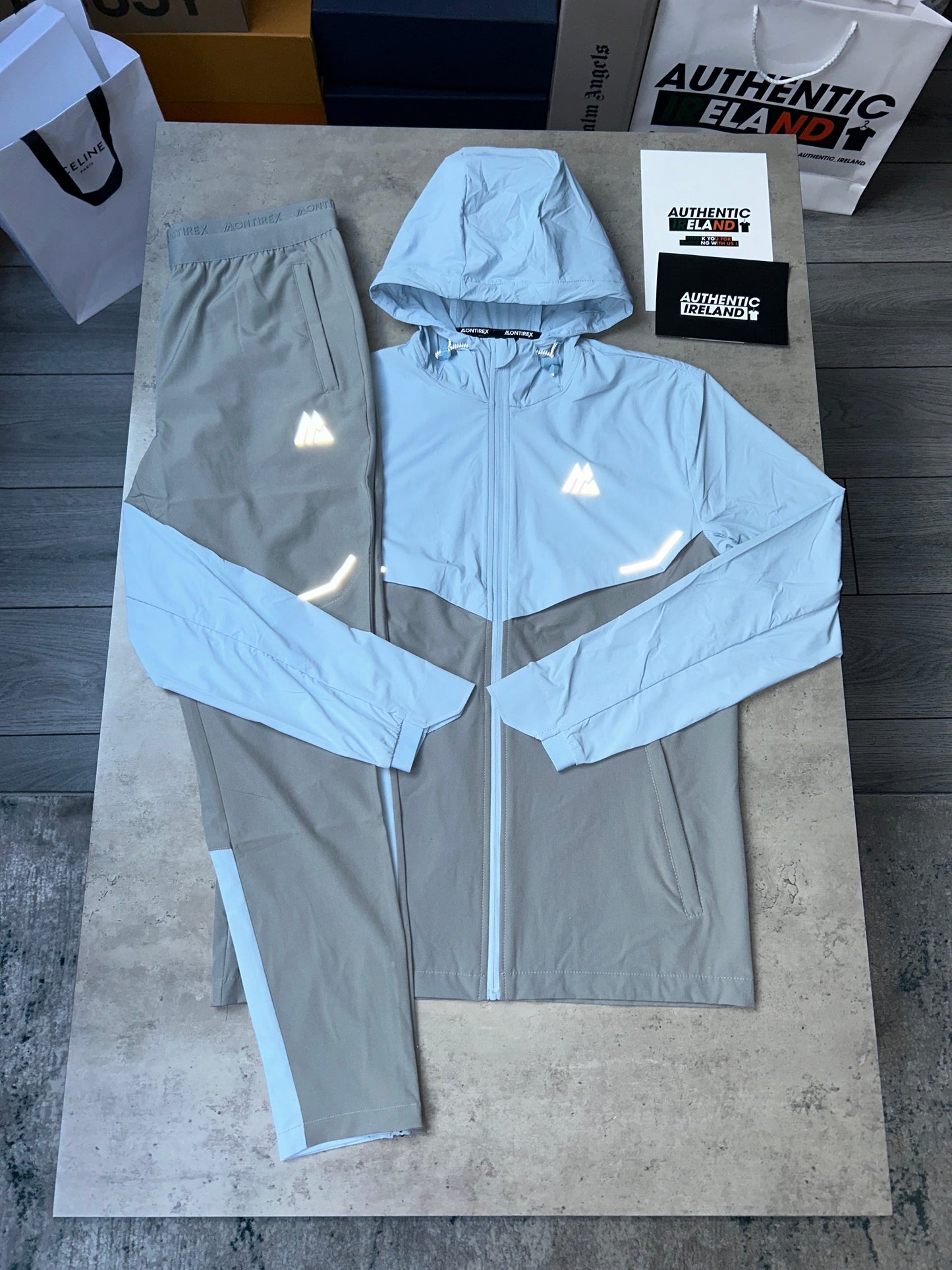 MONTIREX TWO-TONE TRACKSUIT - BABY BLUE/GREY