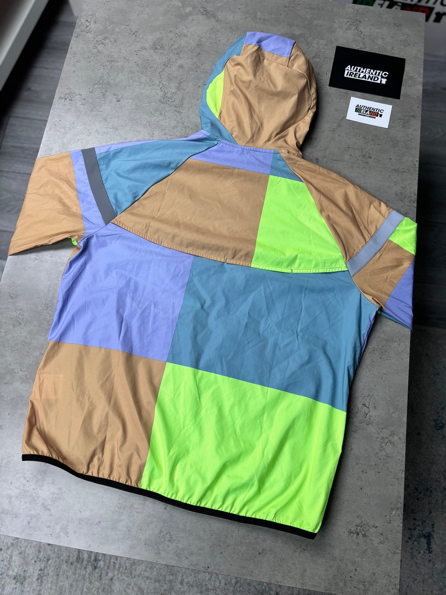 NIKE PATCHWORK JACKET SET - MULTI/VOLT