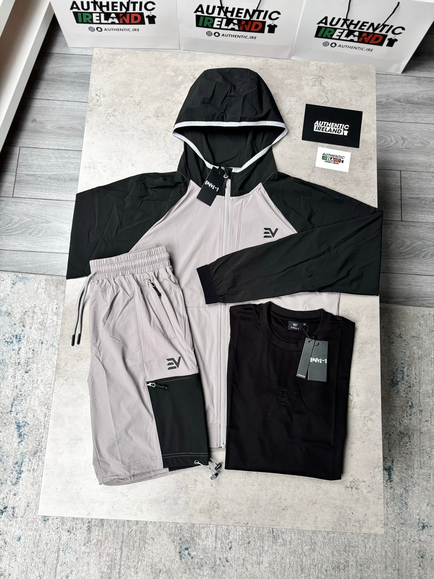 ENVI 3-PIECE WINDRUNNER SET - GREY/BLACK