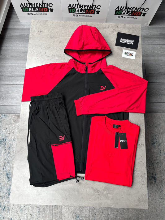 ENVI 3-PIECE WINDRUNNER SET - RED/BLACK