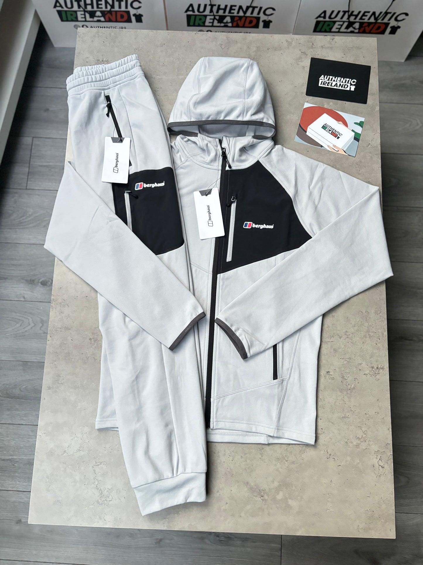 BERGHAUS FLEECE TRACKSUIT - BLACK/SMOKE GREY