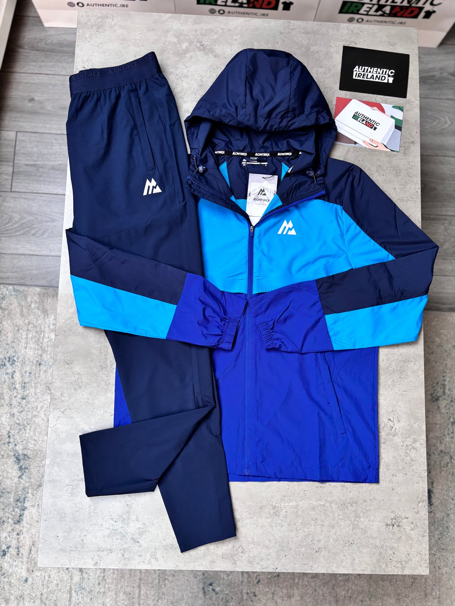 MONTIREX WINDRUNNER TRACKSUIT - AQUA/BLUE/NAVY