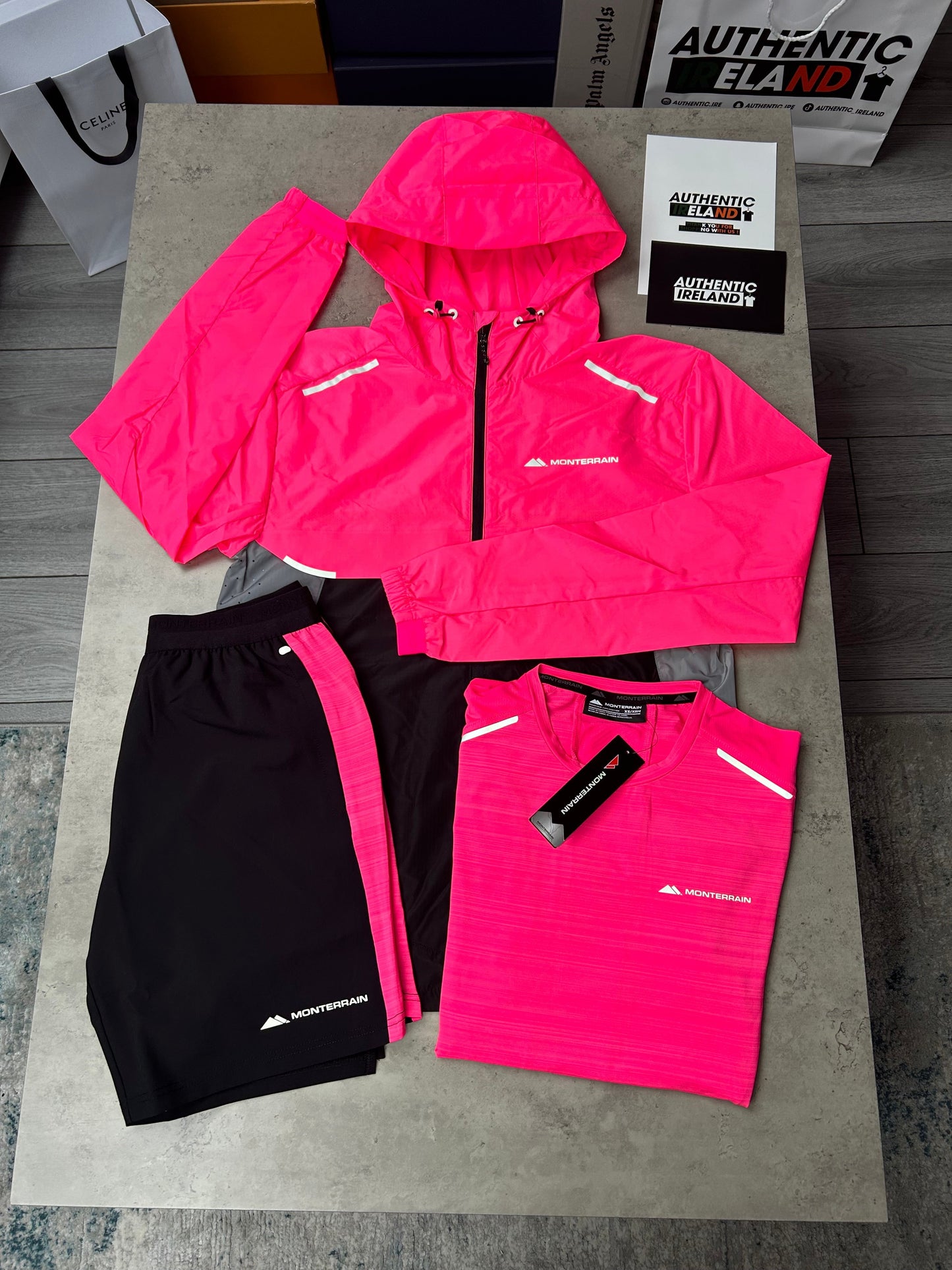 MONTERRAIN WINDRUNNER 3-PIECE SET - PINK/BLACK