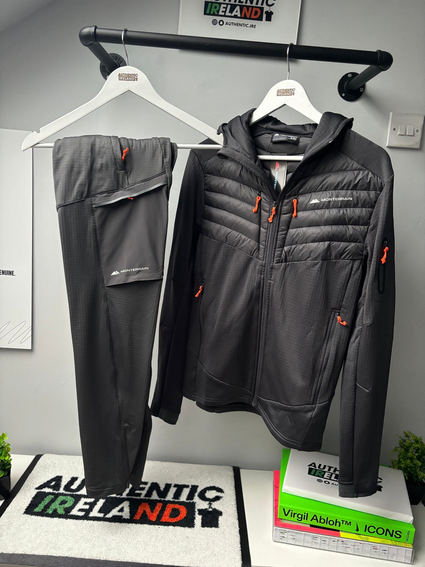 MONTERRAIN HYBRID TRACKSUIT - GREY/ORANGE