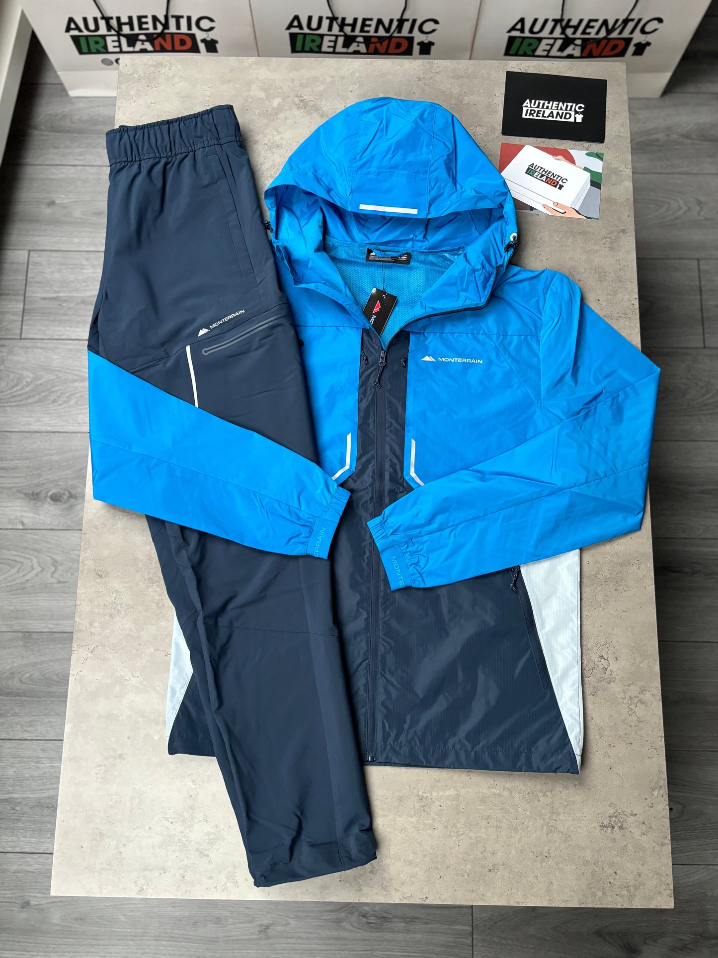 MONTERRAIN WINDRUNNER TRACKSUIT - AQUA/NAVY