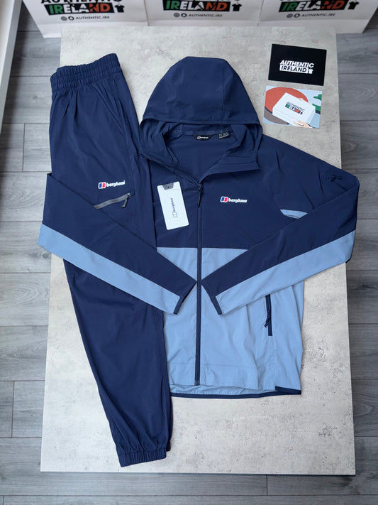 BERGHAUS TWO-TONE WOVEN TRACKSUIT - SKY BLUE/NAVY