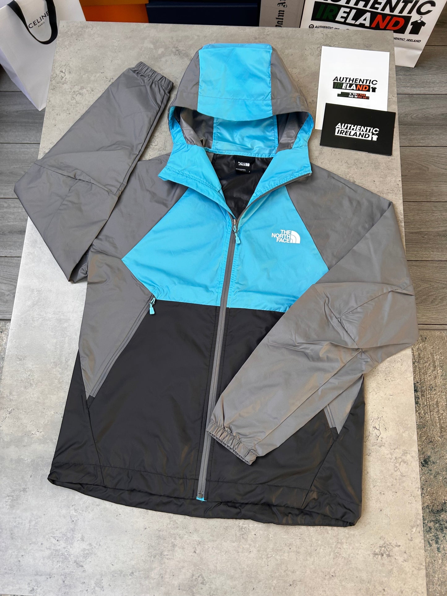 THE NORTH FACE WINDRUNNER TRACKSUIT - AQUA/SLATE/BLACK