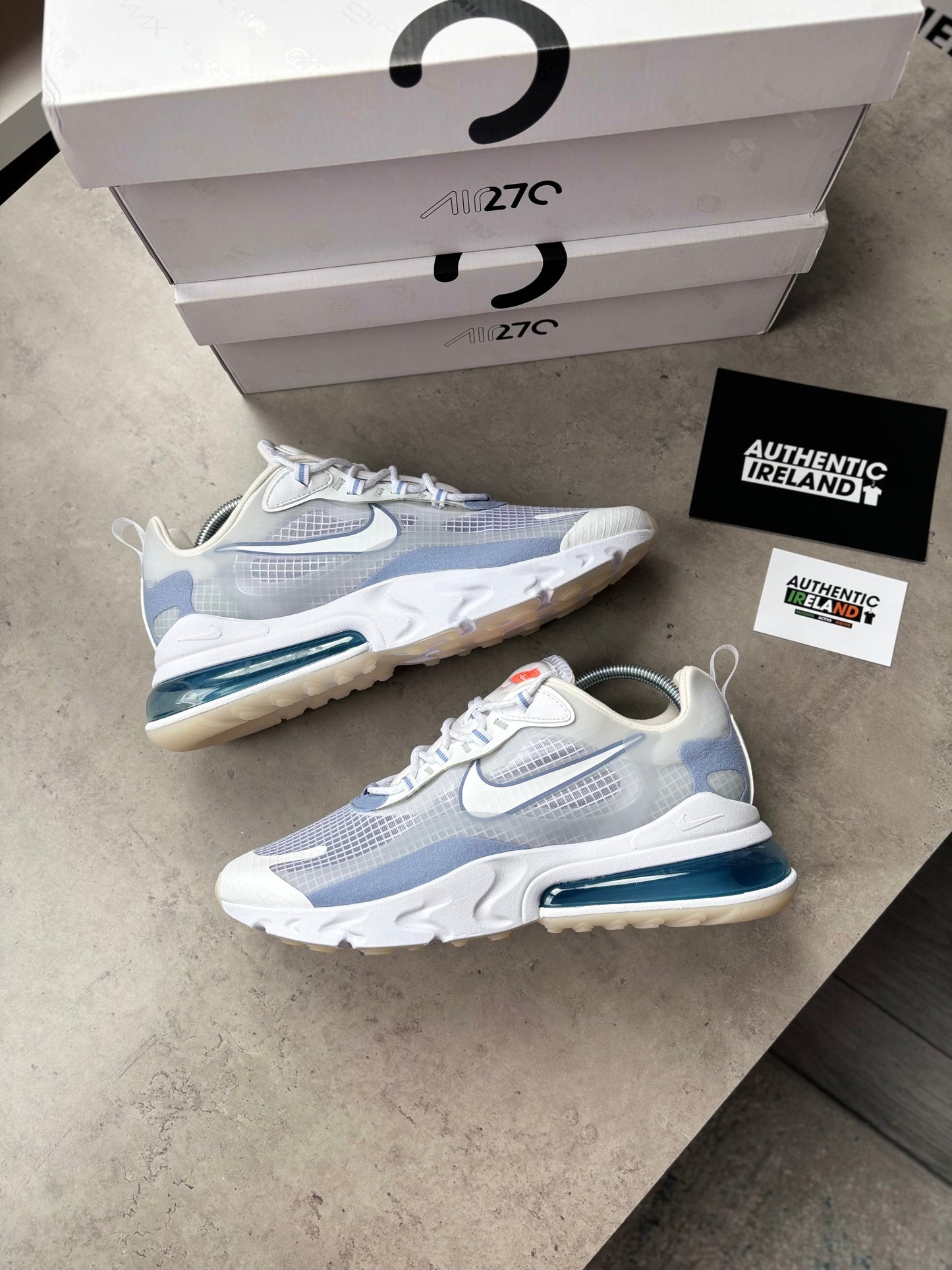 NIKE AIR MAX 270 REACT RUNNER - ICE BLUE