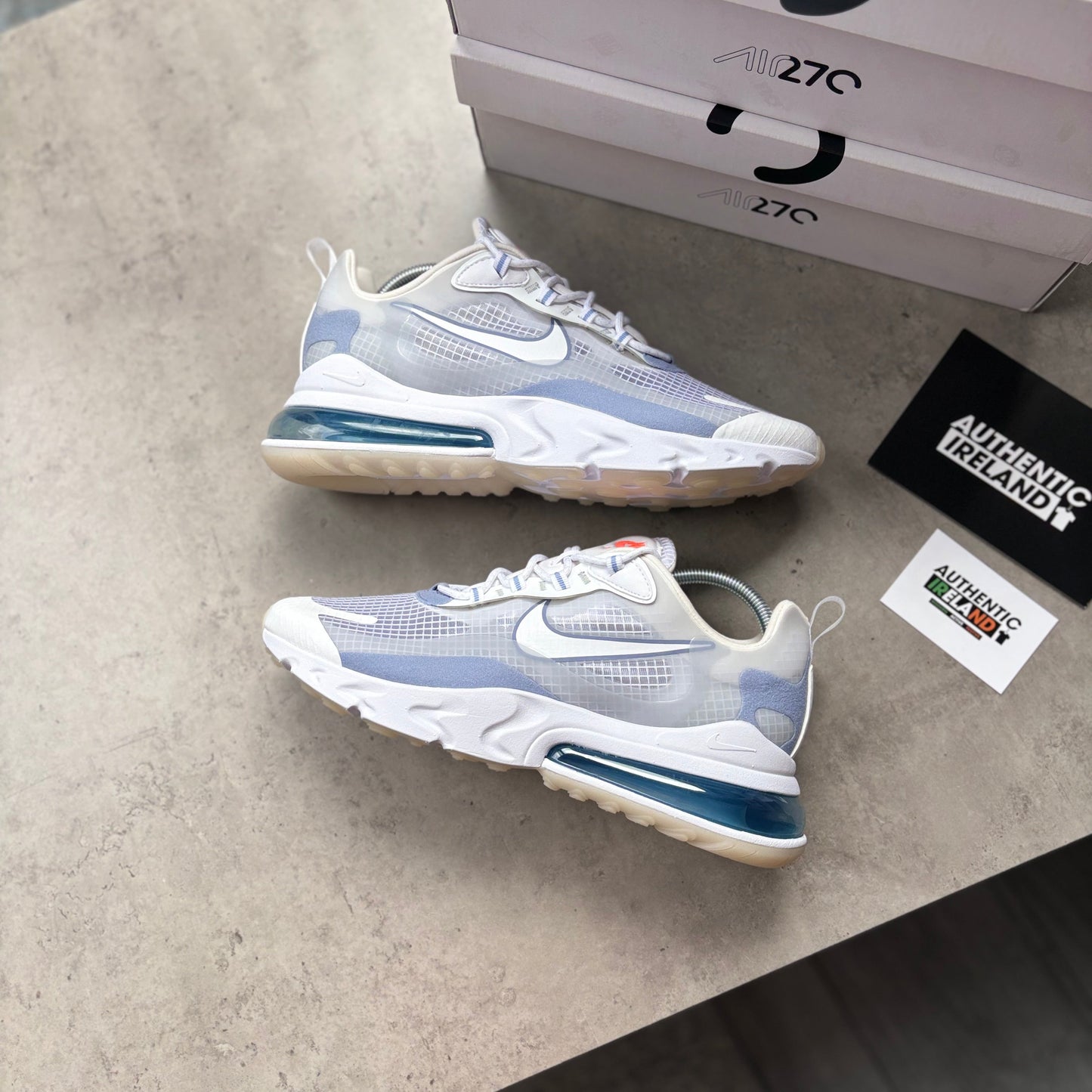 NIKE AIR MAX 270 REACT RUNNER - ICE BLUE